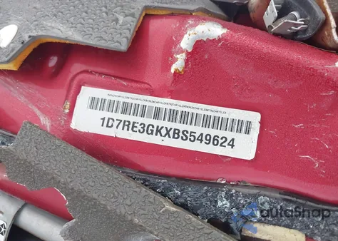 2011 Ram Dakota Bighorn/Lonestar z USA, uszkodzony, nr VIN 1D7RE3GKXBS549624